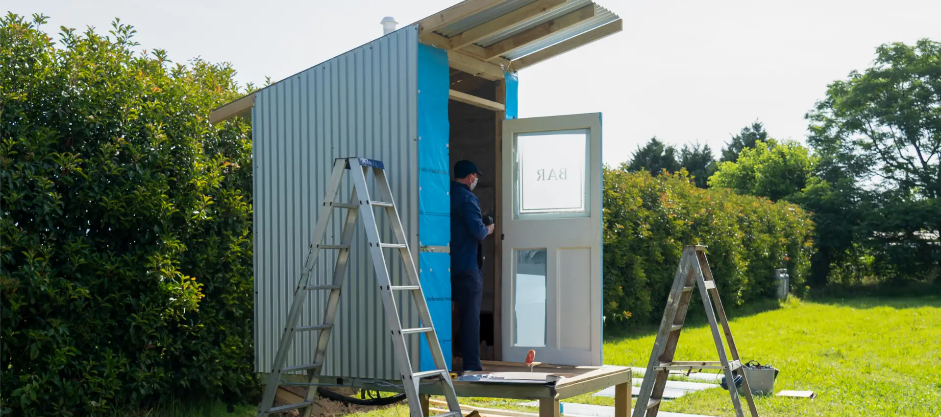 Schéma technique du bloc sanitaire autonome Popobox